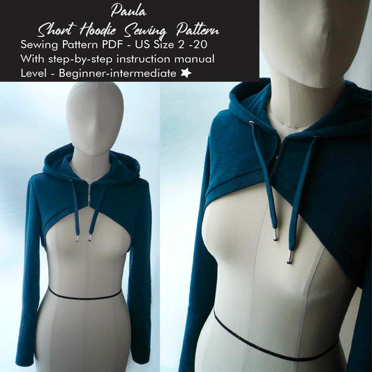 Hoodie Jacket Sewing Pattern With Full Sleeves