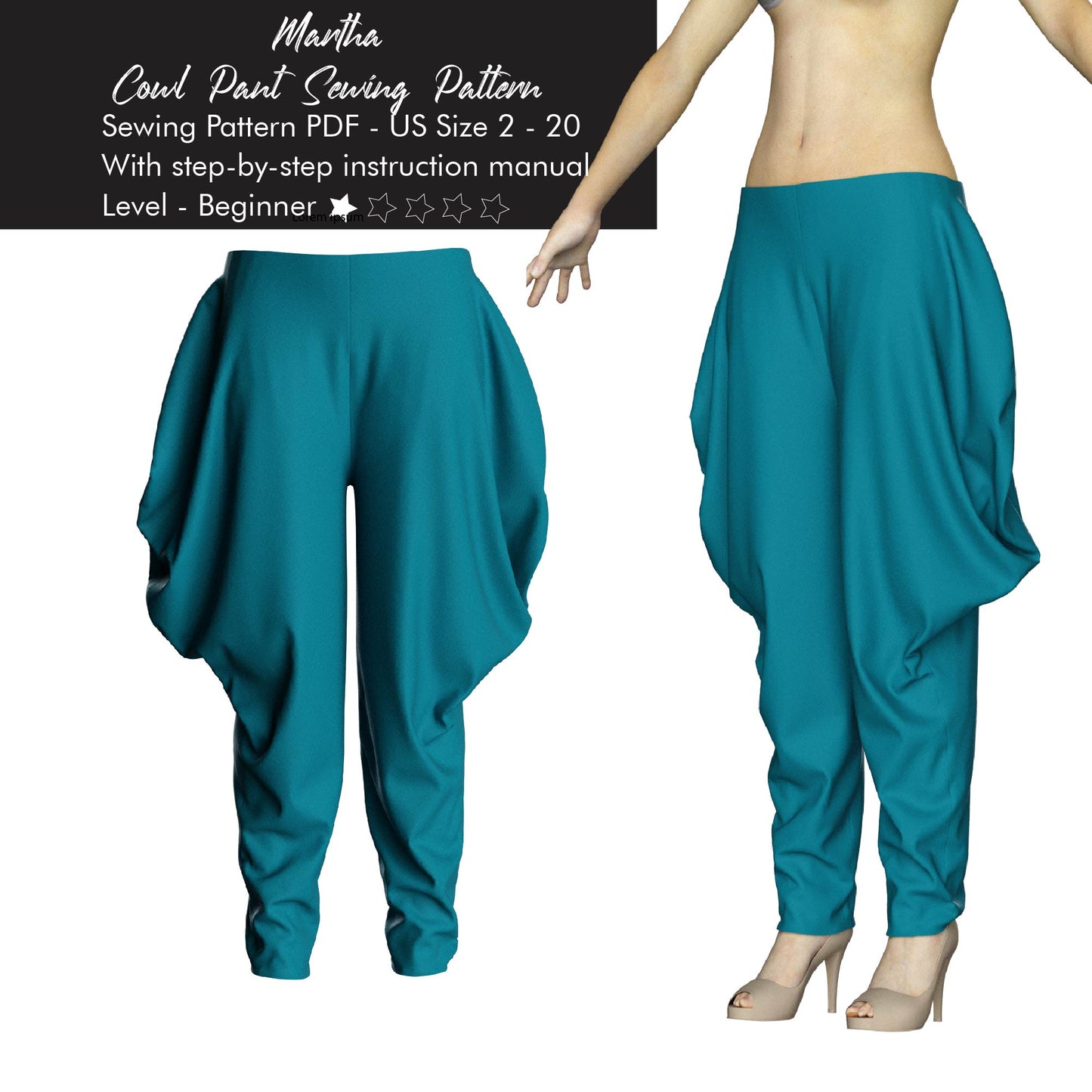 Unisex Loose Pants Sewing Pattern