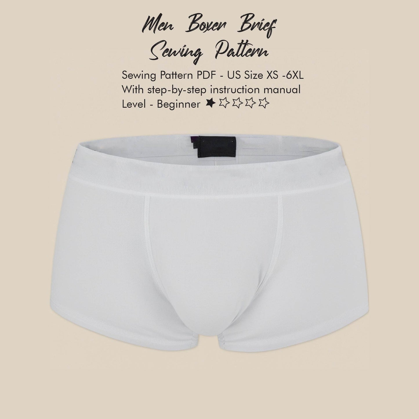 Men Brief Boxer Sewing Pattern