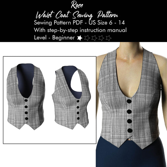 Waist Coat Sewing Pattern Project