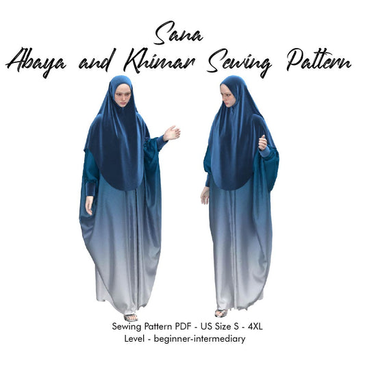 Easy Abaya and Khimar PDF Sewing Pattern